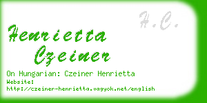 henrietta czeiner business card